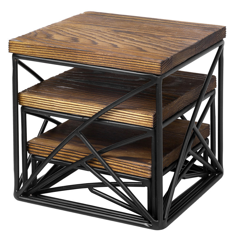 3-Piece Tiered Stand Set, Dark Brown