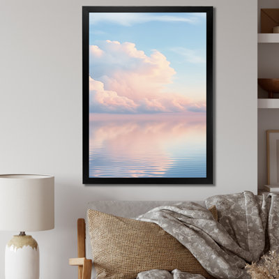 Pink Sky Photo Celestial Reflections - Landscape & Nature Canvas Print