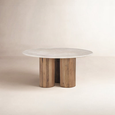 Dewy 27" Genuine Marble Coffee Table