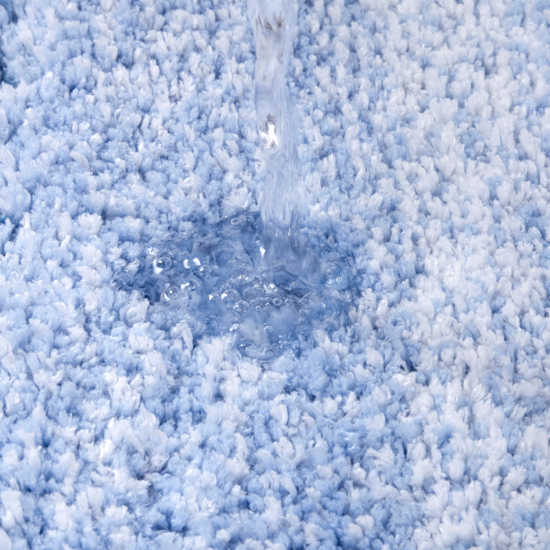 Tapis en microfibre Lazzuro , Bleu / blanc