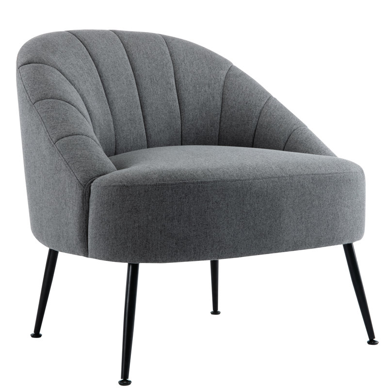 Hippolytus Upholstered Side Chair, Dark Grey