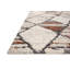 Tapis ivoire / brun en polyester tissé à la machine Delaplaine-561606328