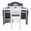 Lit plateforme simple en forme de bateau avec deux tiroirs Nikki