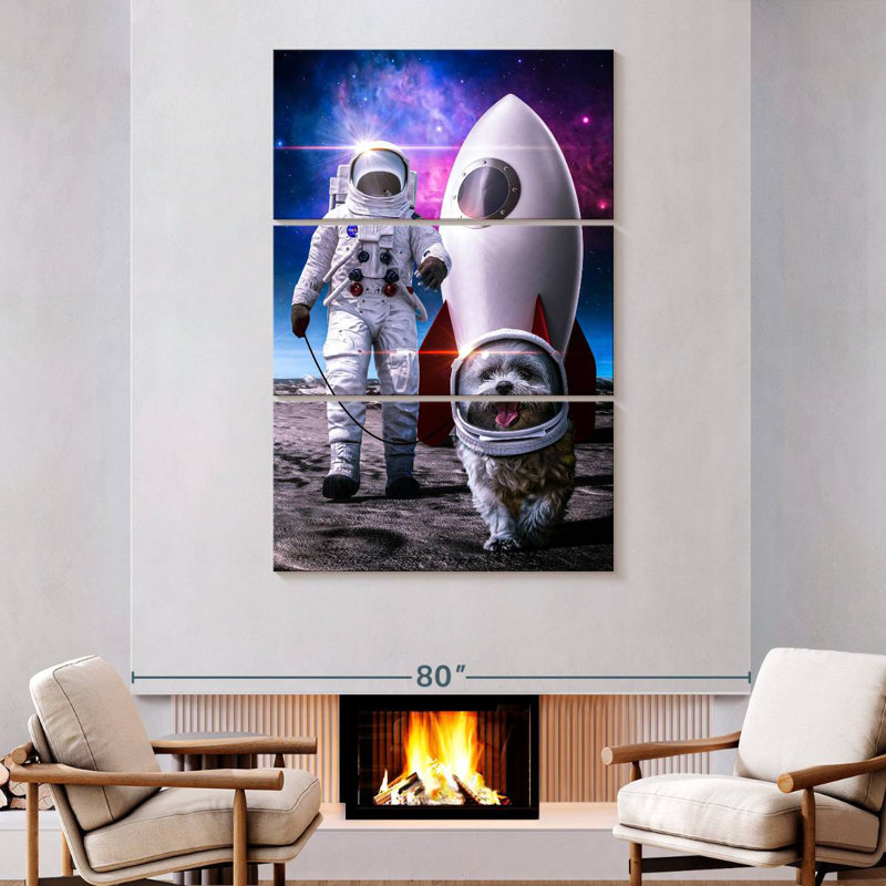 Oberle Just Walking A Space Dog Screen, 74" H x 48" W