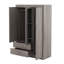 Armoire-miroir à 3 portes avec tablettes et cadre en bois Leona-125737388