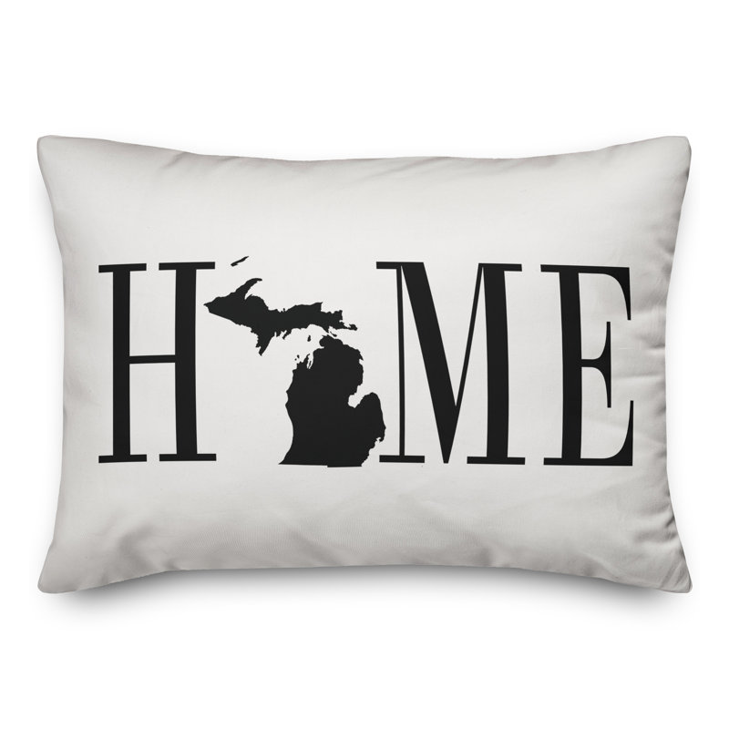 Alabama Home State Indoor/Outdoor Lumbar Pillow, Michigan