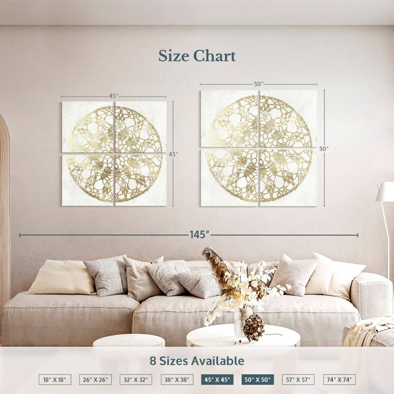 Kerner Gilded Star I, 45" H x 45" W