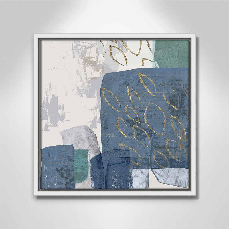 Shape of Formation II - Blue Square Version Print par Casa Fine Arts, Blanc, H 13,5 po x l 13,5 po