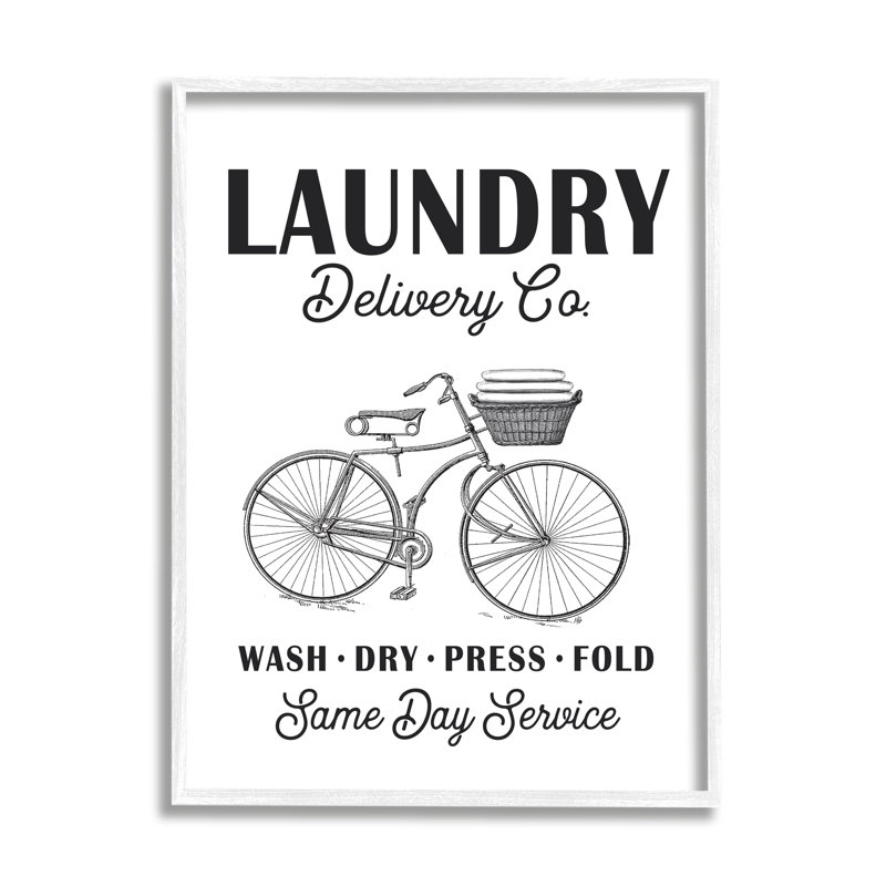 Panier à serviettes Vintage Laundry Laundry Co. par - impression, Giclée encadrée blanc bord de mer