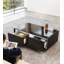 Table basse moderne avec réfrigérateur intégré, table basse à contrôle de température manuel avec prises de courant