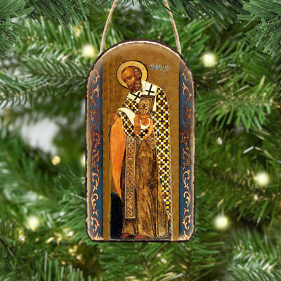 Ornement photo en bois « inspiration saint nick »