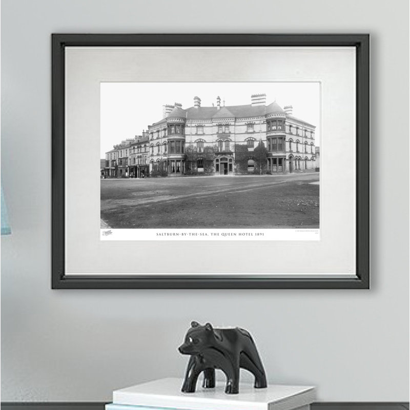 Saltburn By The Sea, The Queen Hotel 1891 - Single Picture Frame Print, 45cm H x 60cm W x 2.3cm D