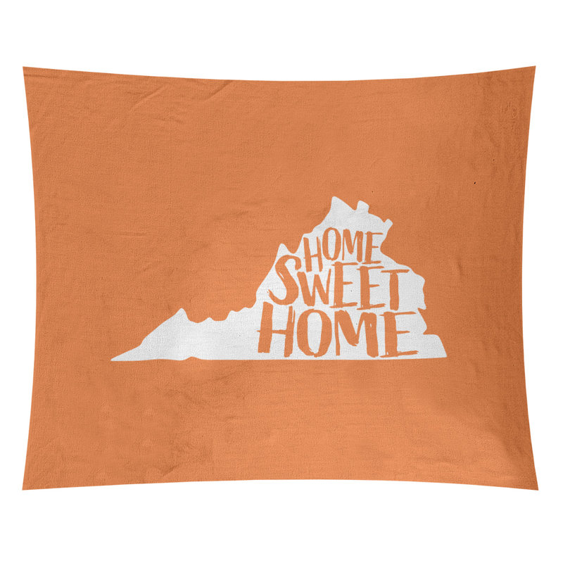 Tapisserie «Home Sweet Virginia», H 27,5 po x l 37,5 po, Orange
