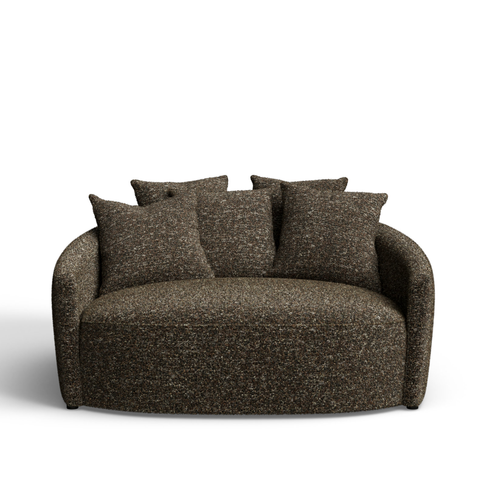 Esmeray 62" Cotton Loveseat, Ivan Granite Boucle
