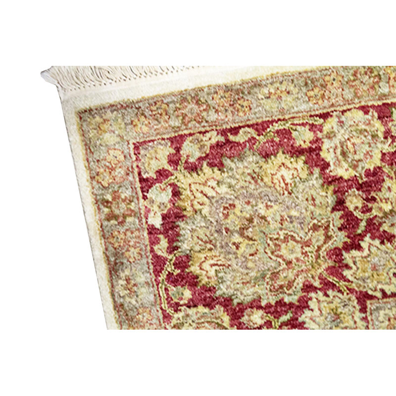Wool Oriental Area Rug in Ivory/Rust