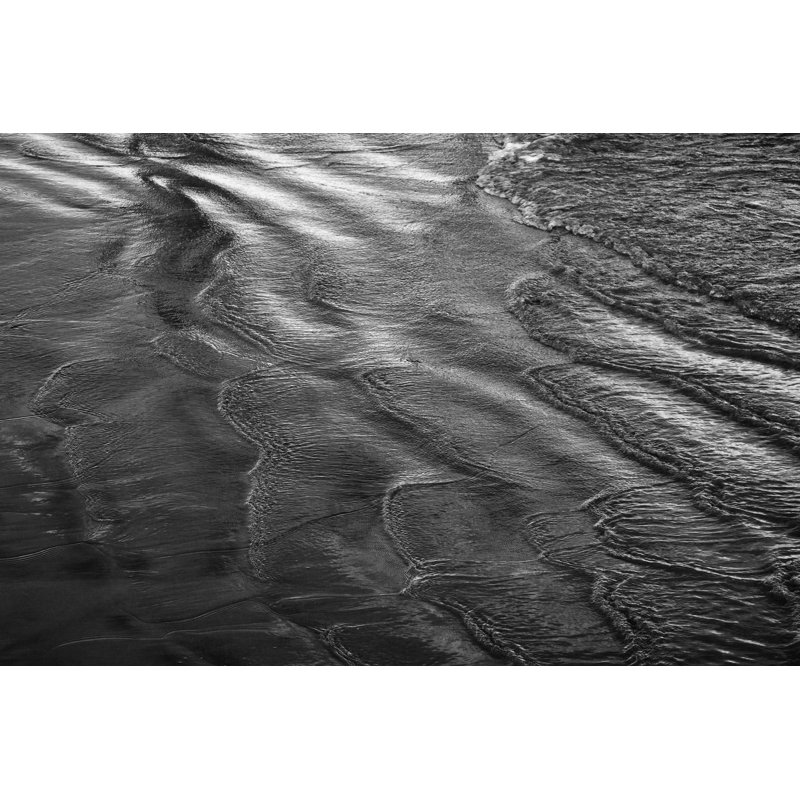 Low Tide Ripples - Picture Frame Photograph on Paper , 28.5" H x 40" W, Natural Framed