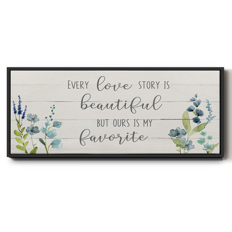 Love Story - toile encadrée, H 20 po x l 50 po