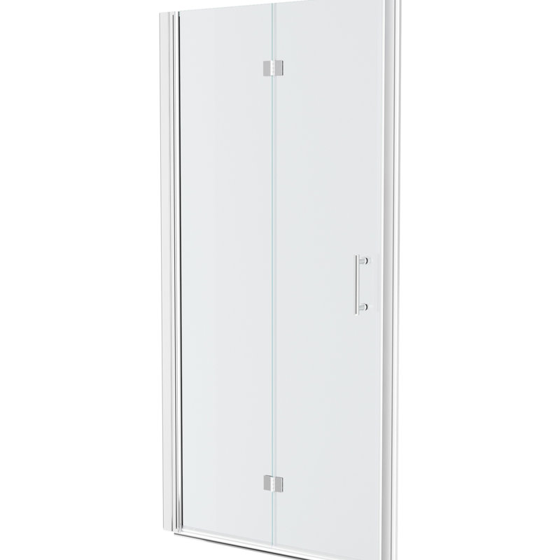 Porte de douche pliante l 36 po x H 72 po, verre trempé, construction légère, isolant le bruit