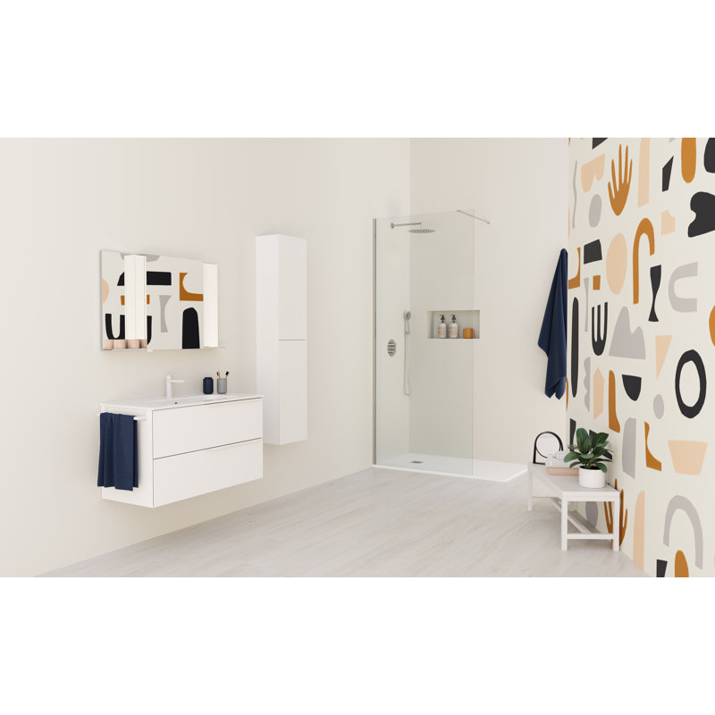 Ensemble de meuble-lavabo simple 40 po Mio, Blanc mat