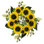 24" Sunflowers Foliage Ivy Wreath 
