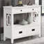 Table basse en pin antique blanc antique - Rangement spacieux pour l'entrée et la chambre à coucher, assemblage facile-1454363548