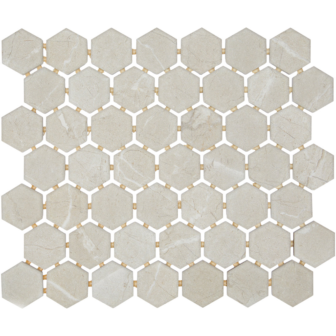 Perpetuo 1.5" Porcelain Hexagon Wall Mosaic  (9.72 sqft per carton) Daltile 