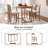 Farmhouse Counter Height 5-Piece Dining Table Set-900094770-900094771