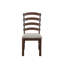 Ensemble de 2 chaises d'appoint en tissu gris, brun rustique et chêne