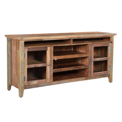 Solid Wood Media Cabinet, 72x19x33