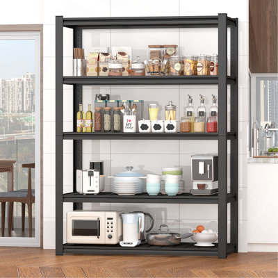 59 Inches Metal Garage Storage Rack, Heavy-Duty Steel Moisture-Proof And Waterproof 5-Layer Adjustable Storage Shelving Unit.Designed For Warehouse Storage (food Pantries, Industrial Use)