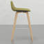 Tabouret (2) - Tissu d'ameublement en tissu acide, assise et dossier courbés à 2 contreplaqués avec tissu, contreplaqué, placage, détails pour la décoration intérieure