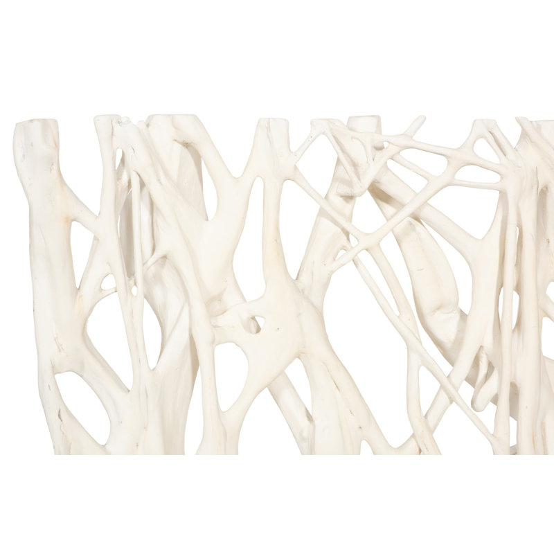 Cast Entwined Rectangular Wall Root, Faux Bleached