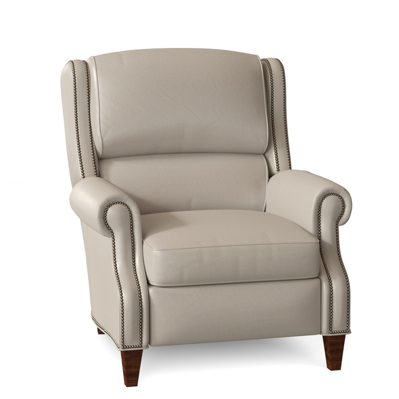 Huss Recliner, Plantation, Manual, Empyrean Mist Genuine Leather