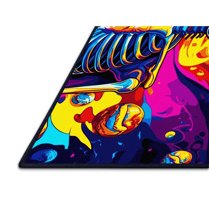 Surreal Swirl Rug, Rectangle 4' x 6'