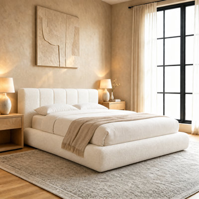 Lit plateforme tapissier luxueux luxueux Cloudsoft
