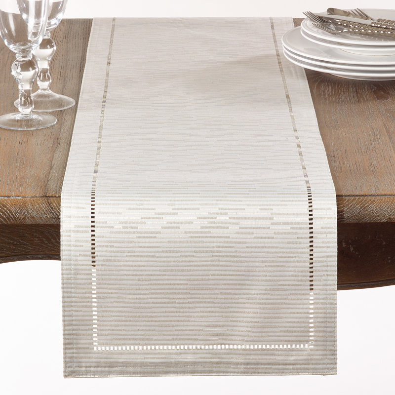 Herlihy Polyester Hemstitched Rectangular Table Runner, 90" x 13"
