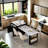Multifunctional Kitchen Island With Extendable Table, Built-In Power Outlet, And Adjustable Shelves For Small Kitchens-1675539419