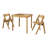 Akenya Kids 3 Piece Solid Wood Play Or Activity Table and Chair Set