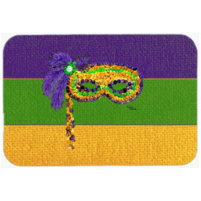 East Urban Home Mardi Gras Mask Glass Cutting Board