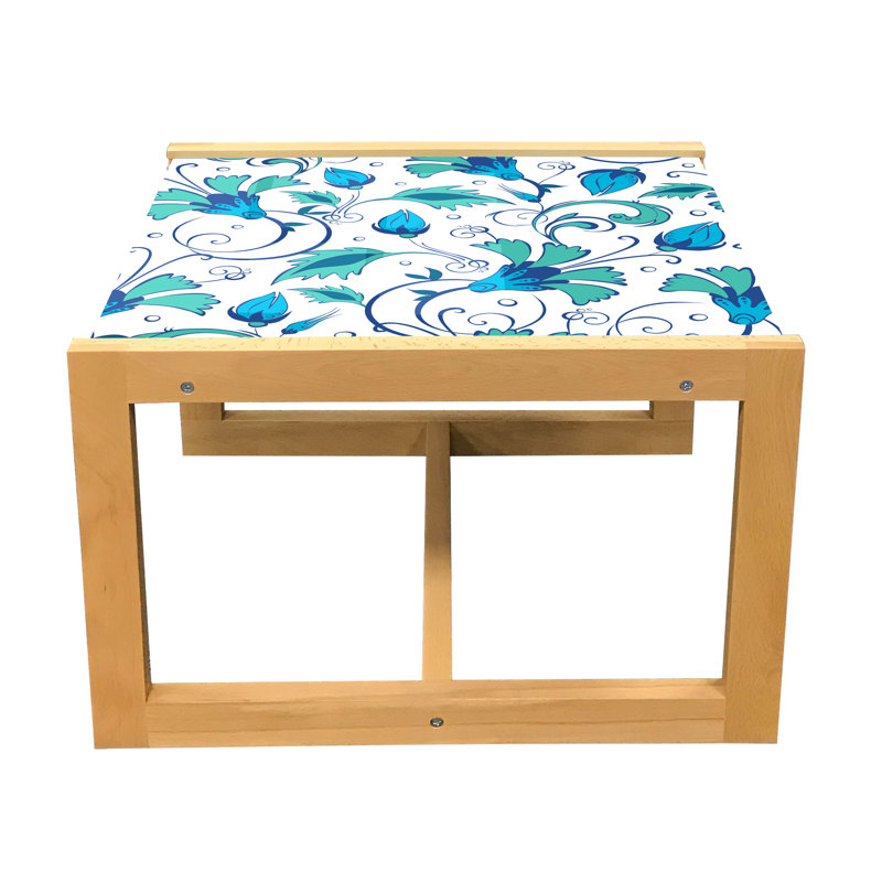 Table basse à motif floral East Urban Home, H 24,4 po x L 18,31 po x P 15,75 po