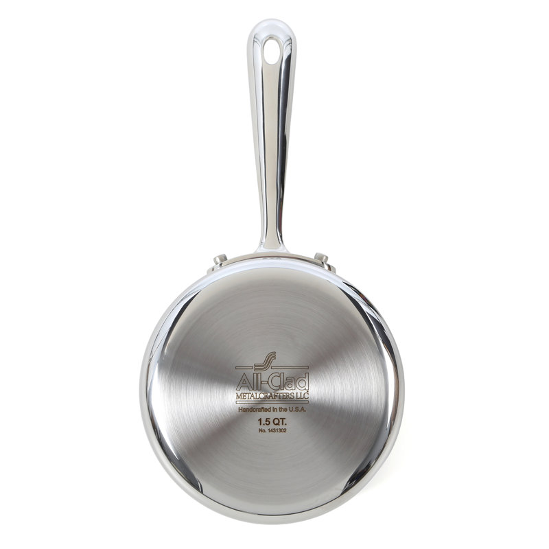 Casserole avec couvercle en acier inoxydable D3 de All-Clad, 1,5 pte