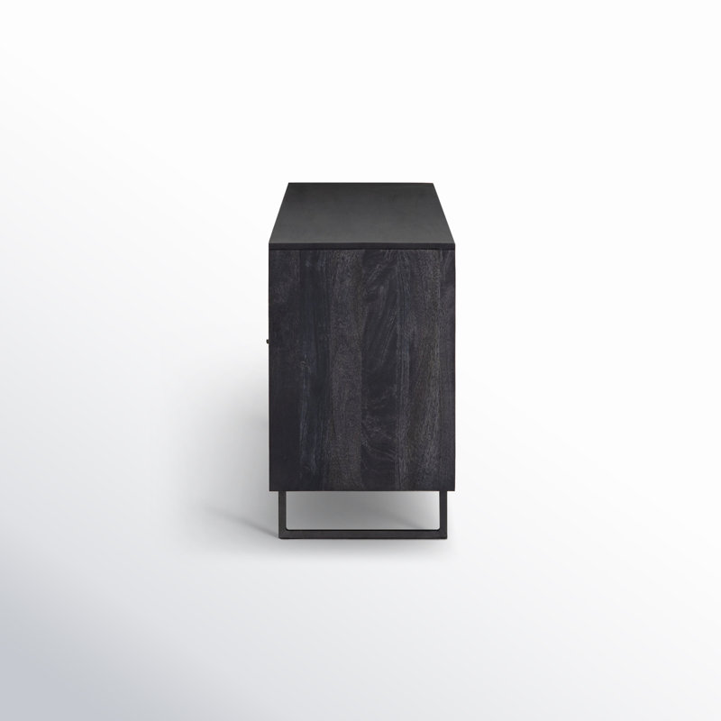 Carmel Sideboard, Black Wash with Natural Cane