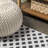 Demetri High-Low Pile Mini-Diamond Trellis White/Black Indoor/Outdoor Rug-1782599797