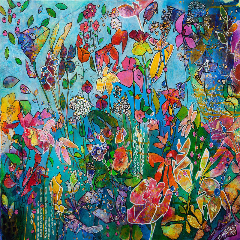 Ensemble de housse de couette en microfibre DiaNoche par Kim Ellery - Diving In Flowers