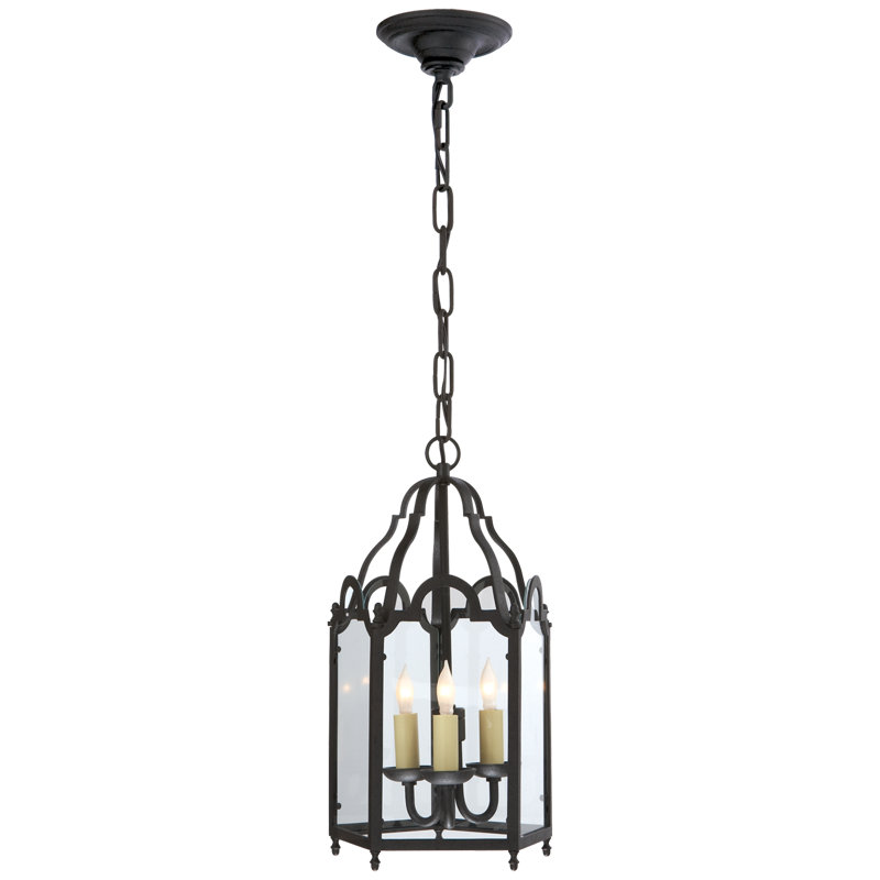 French 3 - Light Pendant, Blackened Rust