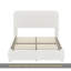 Structure de lit double Boucle avec tête de lit à hauteur réglable, lit plateforme moderne avec tête de lit courbée, lit plateforme élégant en tissu à profil bas Boucle, aucun sommier requis, assemblage facile, blanc-952500621