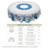Blue Santa Claus Holiday Decor Washable Polyester Tablecloth