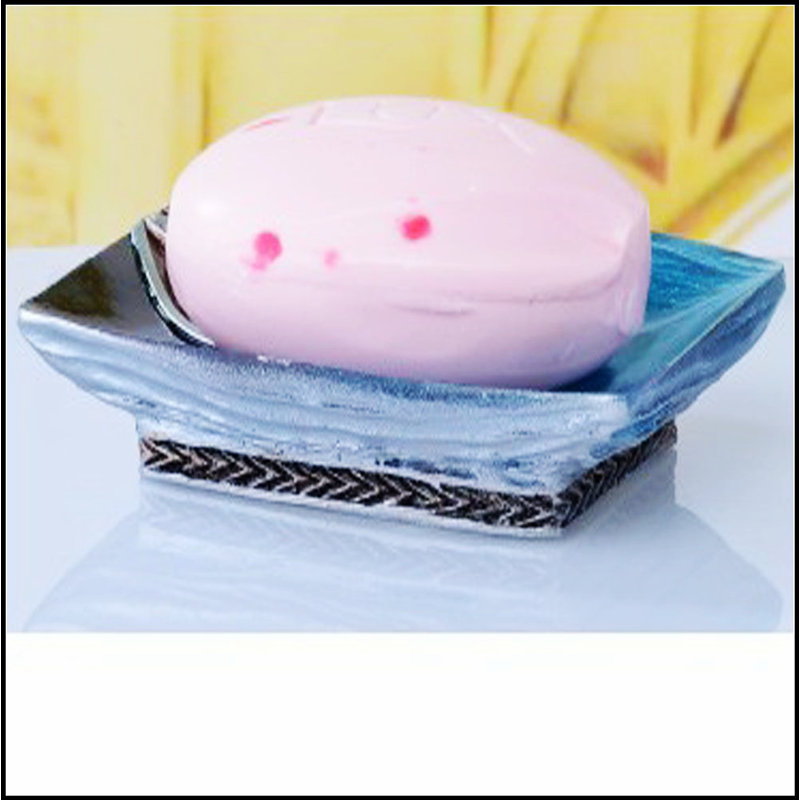 Porte-assiettes et porte-bijoux rétro en résine bleu paon, durable et élégant pour les salles de bain modernes