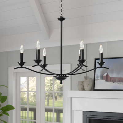 Lustre traditionnel et classique en métal de style bougie 30 lumières Maroneia pour salle à manger