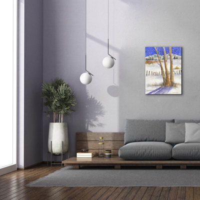 Art mural sur toile Winston Porter «Birch With Cardinal» par Annelein Beukenkamp